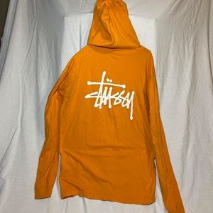 Stussy Lightweight Orange Hoodie (Size: XXL)